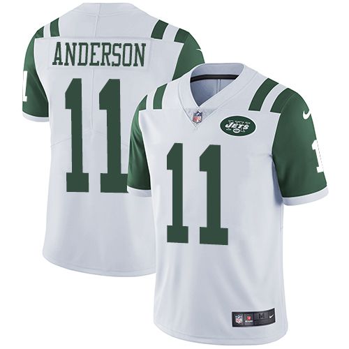 Men New York Jets 11 Robby Anderson Nike White Limited Team Color NFL Jersey